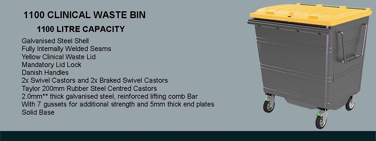 14 DJET 4 1100 CLINICAL WASTE BIN